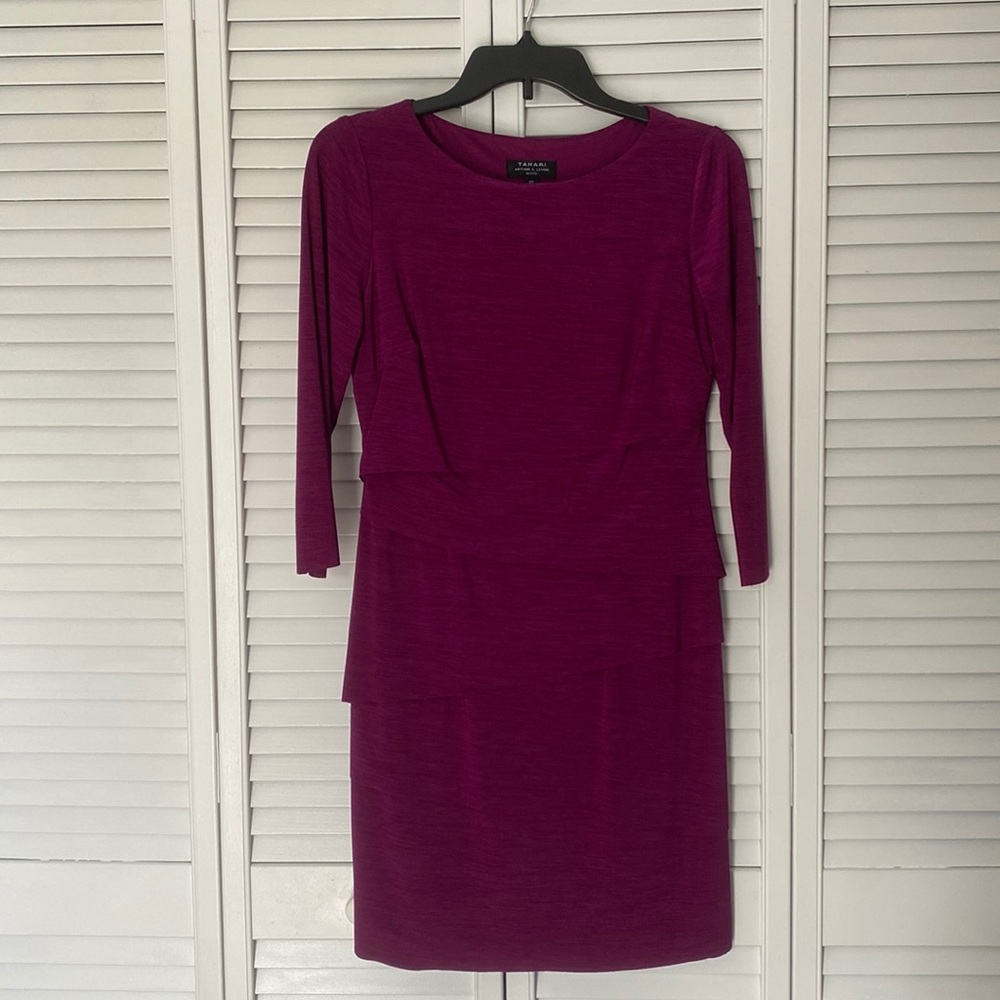 Tahari ASL Purple Dress
